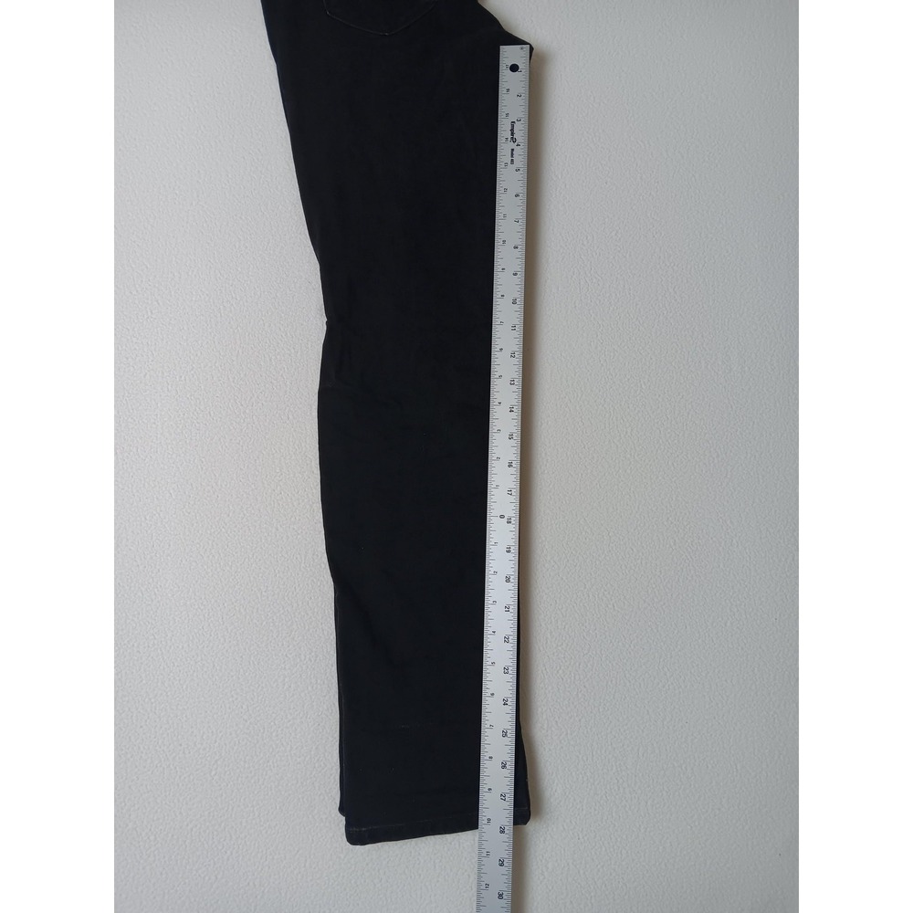 Old Navy Power Slim Straight Jeans Womens 2 Black Wash Distressed Stretch Denim - Picture 4 of 8